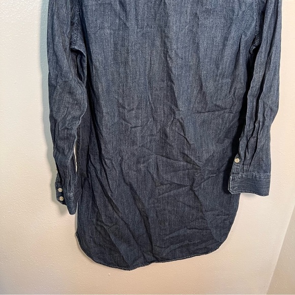 Universal Thread Denim Shirt Dress Dark Wash - Picture 11 of 13